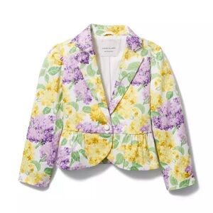 Janie and Jack Floral Blazer - Yellow, Purple, Green